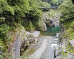 夏涼しい渓谷。